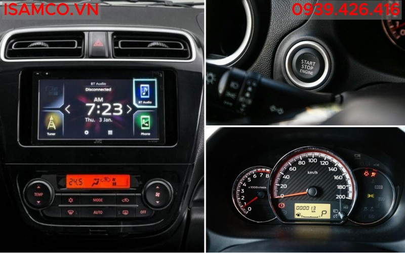 Mitsubishi Attrage CVT Premium - Màng hình và các tiện nghi Không gian nội thất Mitsubishi Attrage