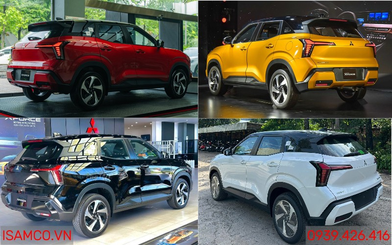 Mitsubishi Xforce Ultimate - 4 màu xe của Xforce Ultimate trắng, đen, đỏ, vàng