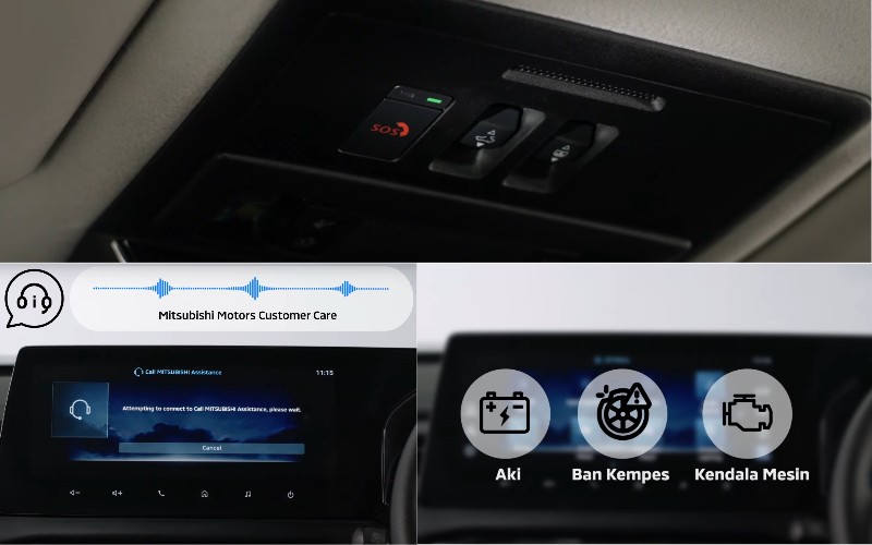Tính năng SOS eCall khẩn cấp tích hợp trên xe có My Mitsubishi Connect