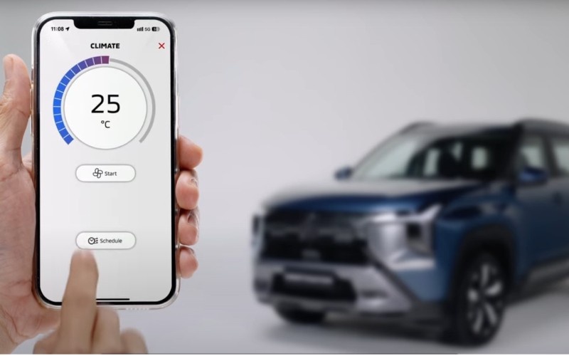 Sử dụng My Mitsubishi Connect để đề nổ từ xa và bật điều hòa
