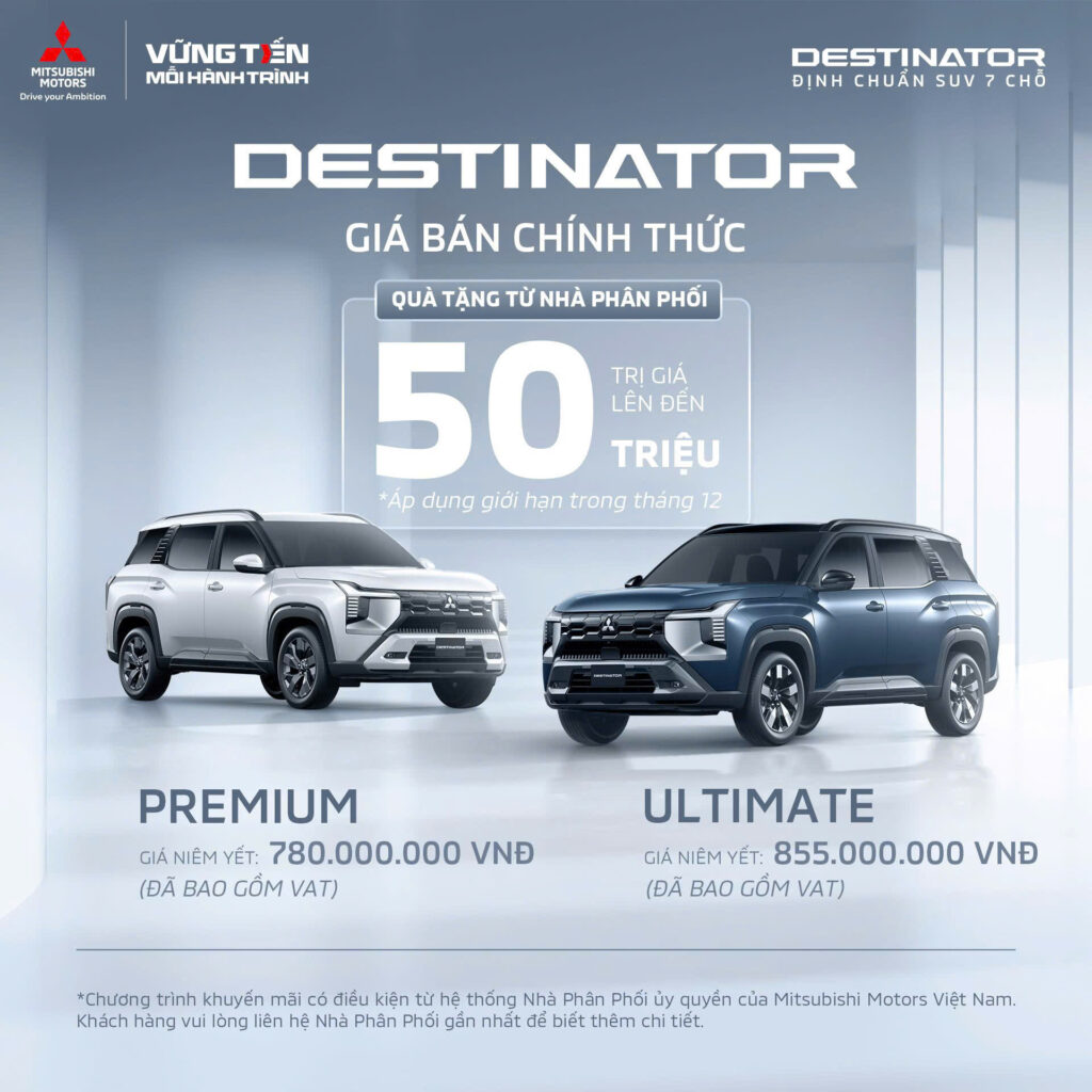 Khuyến mãi Mitsubishi Destinator tháng 12